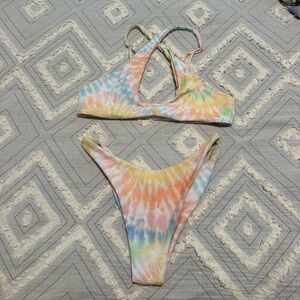 Skatie Pastel Tie-Dye Bikini Set